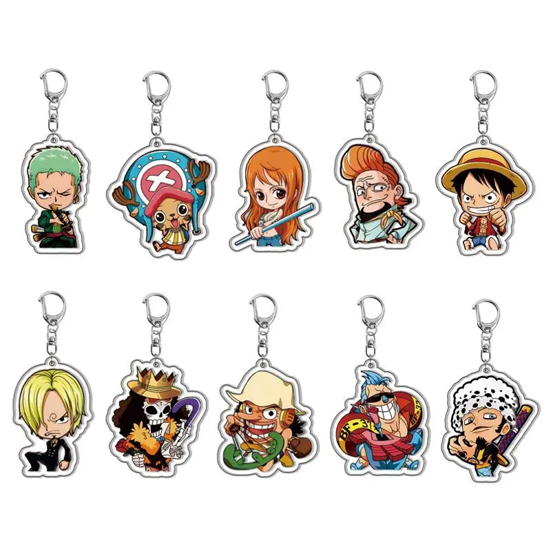 Llavero de One Piece, Colgante para Mochila, Decoración, Soporte para Llaves, Decoración de Anime, Hebilla para Llaves, Recuerdos y Decoraciones para Fiestas de Cumpleaños