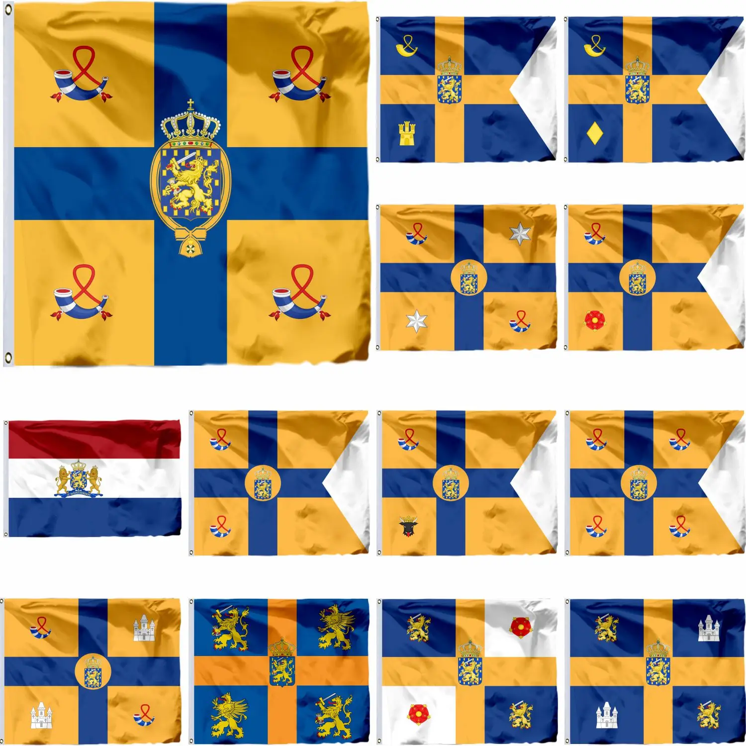 Netherlands Royal Standard Other Members Royal Family Flag Marie Orange-Nassau 4X4FT Prins Hendrik and Prince 21x21cm Banner