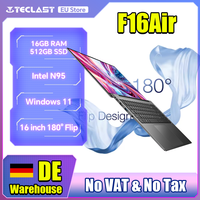 Teclast F16Air 16 inch 180° Flip Laptop 16GB RAM 512GB SSD Intel N95 CPU Windows 11 F16 Air Notebook mini-HDMI Backlit Keyboard