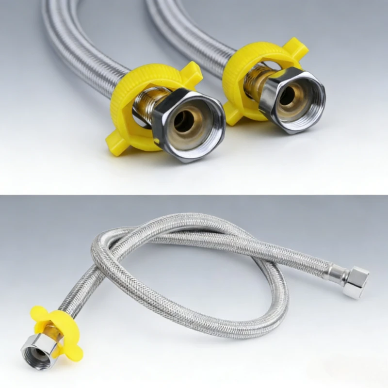 

Высококачественный взрывозащищенный плетеный шланг 1/2 дюйма, 30-50 см, гибкий соединитель для смесителя, легко устанавливается для кухни и ванной комнаты