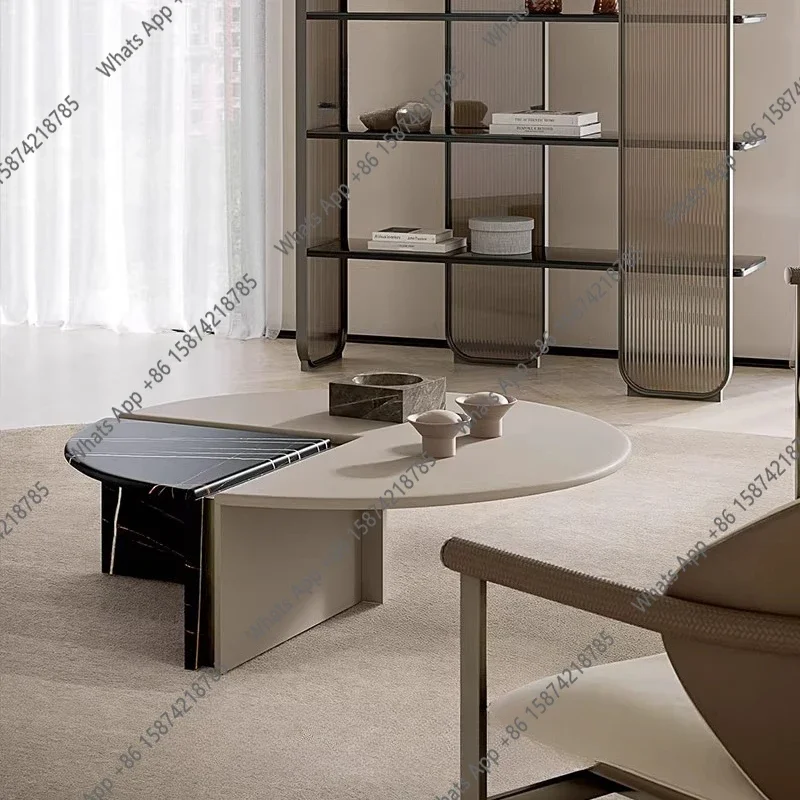 Uu Round Color Matching Living Room Sofa Coffee Table Household Model Villa Room Living Room Coffee Table Designer