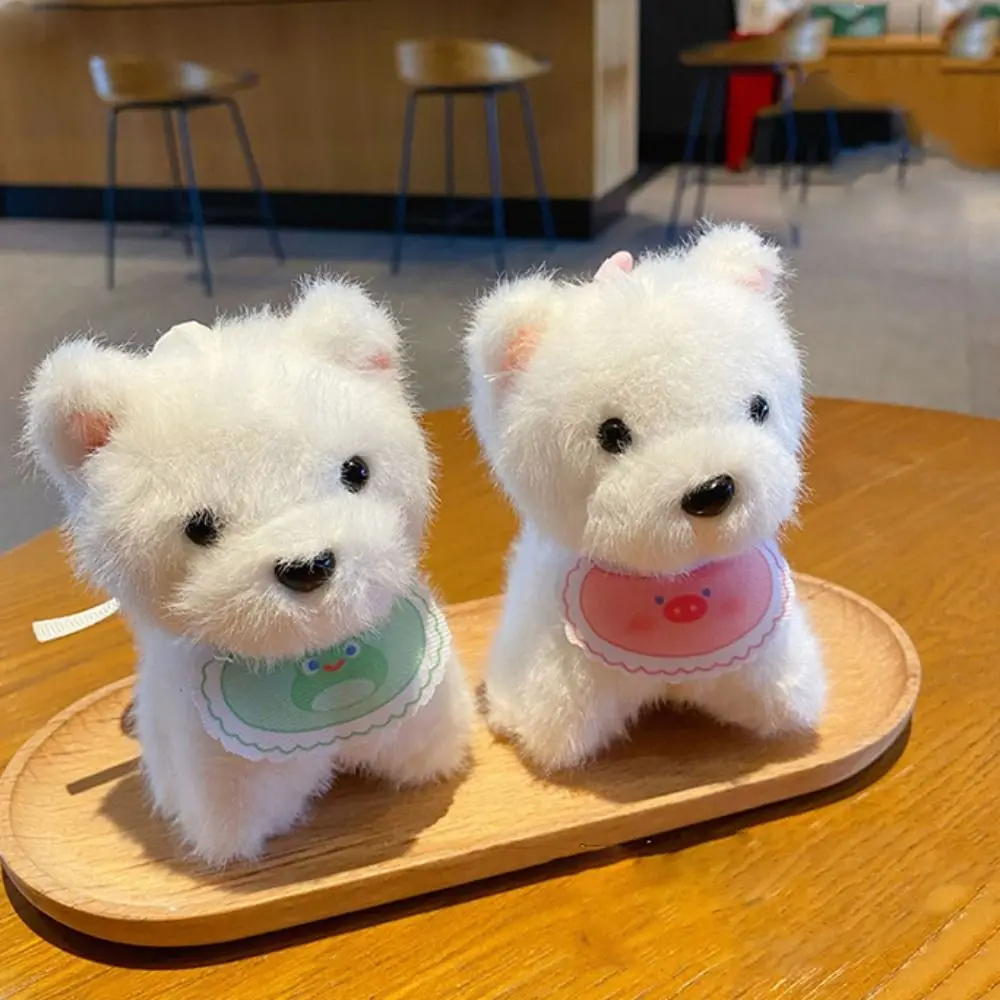 Creative PP Cotton Plush Puppy Doll Keychain Jewelry Fluffy Stuffed Animal Pendant Collection Cartoon Car Key Accessories