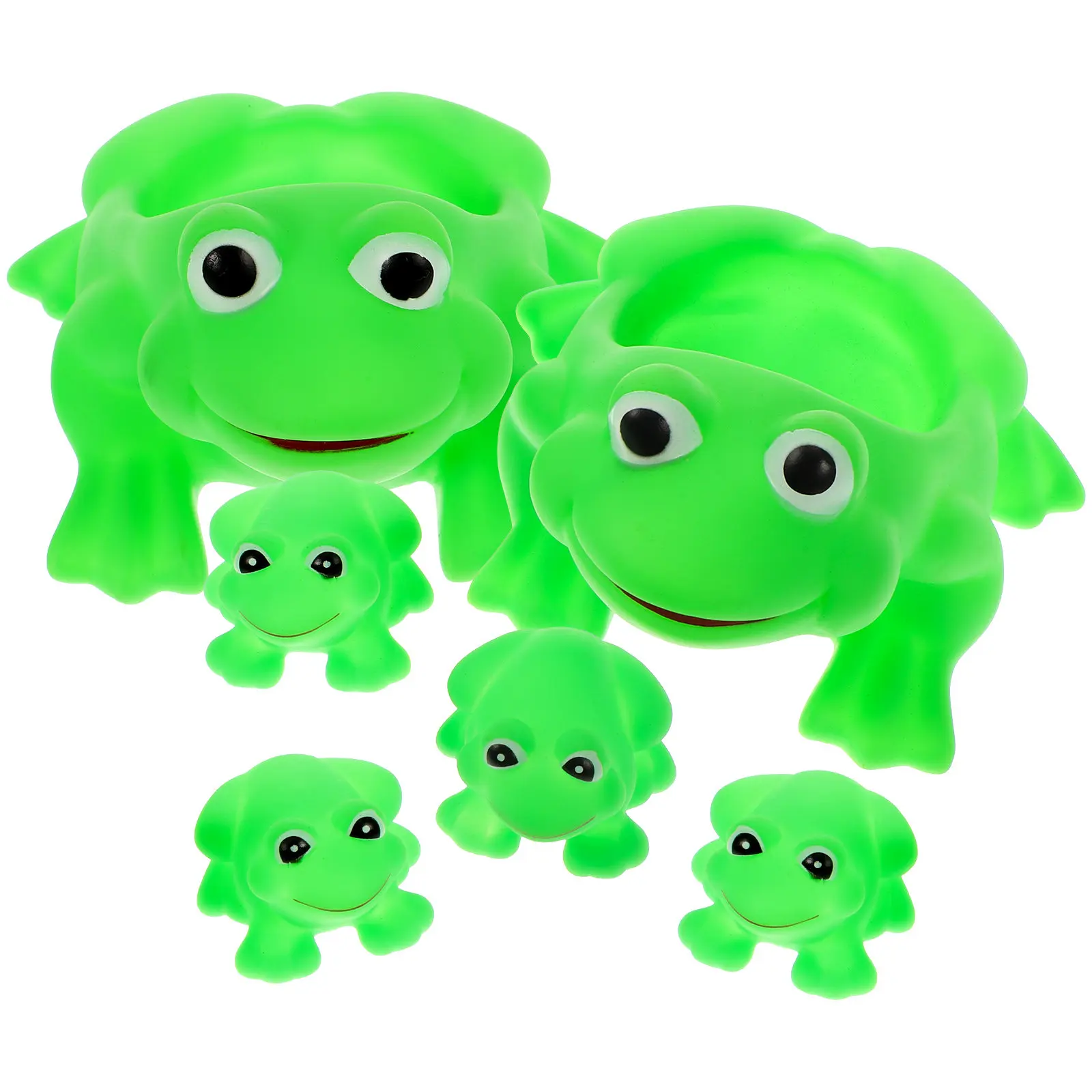 6Pcs Bath Frogs Safe Comfortable for Newborn Toddlers Bathing Shower Baby Bathing Toys Kids Toy