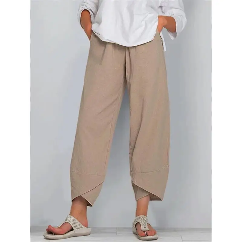 Pantaloni casual taglie forti S5XL Pantaloni larghi a vita alta con campana Bot Pantaloni da donna casual comodi e larghi da donna