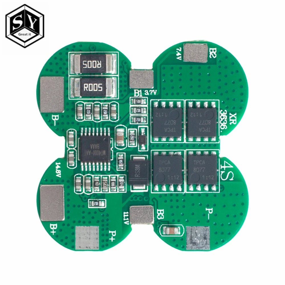 GREAT IT 18650 battery 4S 14.8V lithium battery protection plate 15A with protection plate current battery accessories