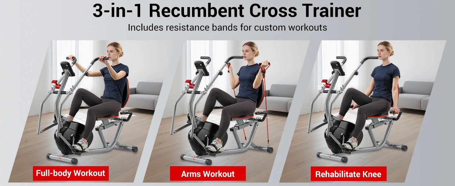 recumbent cross trainer and elliptical