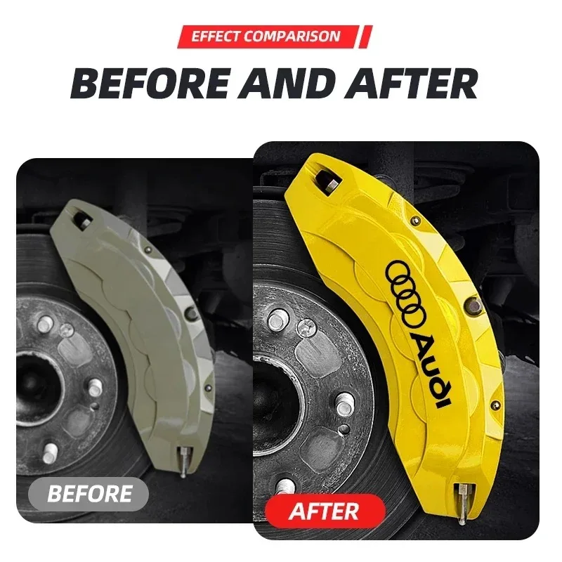 6Pc Car Brake Caliper Sticker High Temperature Waterproof Decal for Audi S3 S5 S1 S4 S2 S6 RS3 RS4 RS5 RS6 RS8 B8 B6 TT A3 A4 A5 view 4