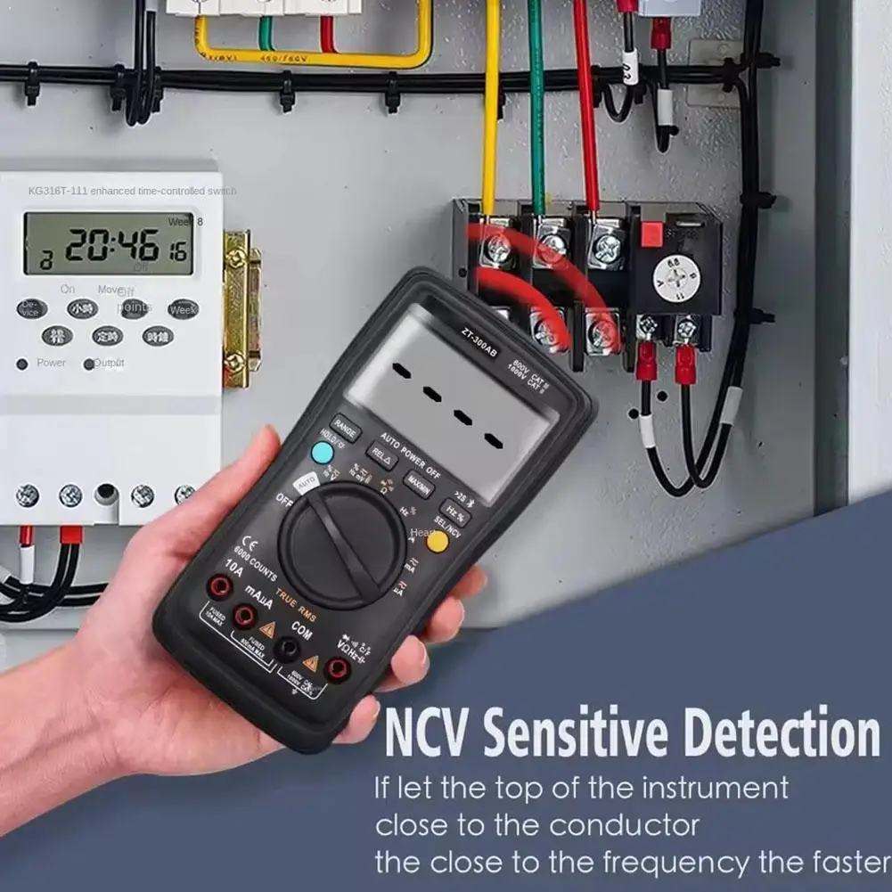 

Цифровой мультиметр Bluetooth, беспроводная технология, амперметр True RMS, автоматический диапазон, интеллектуальный аналоговый вольтметр, тестер конденсаторов