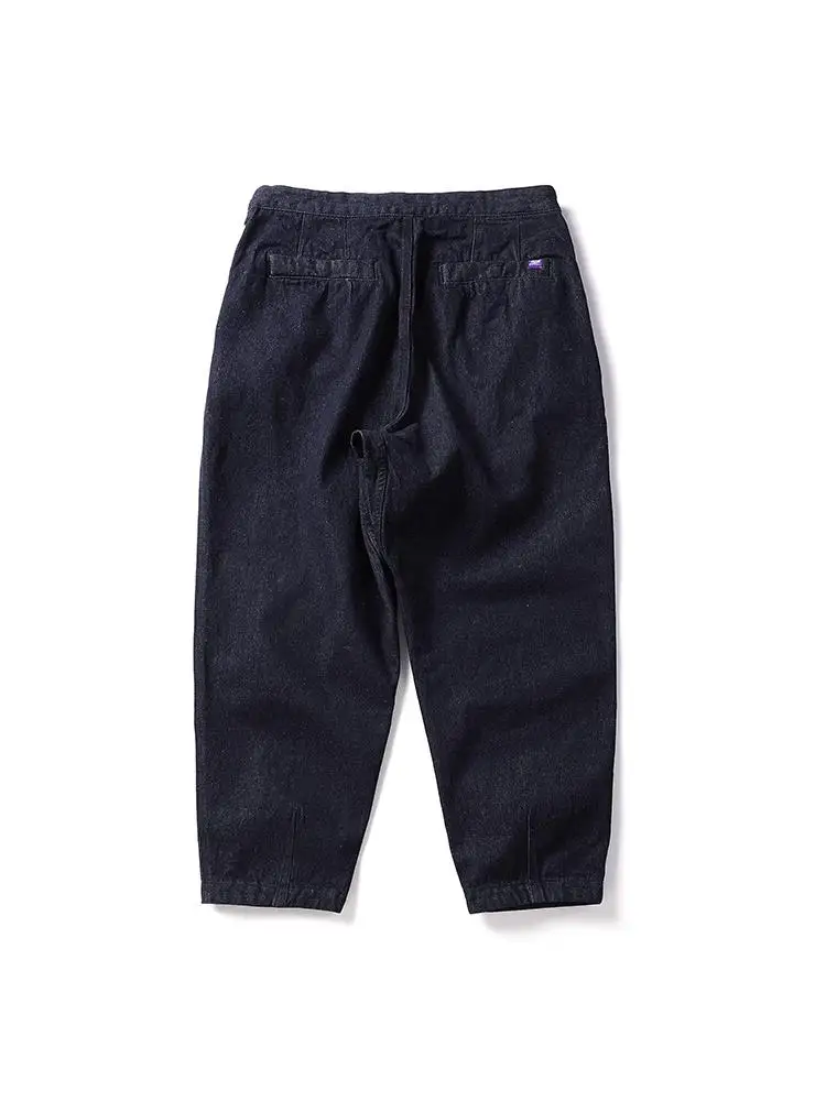 الاتجاه الياباني Cityboy الجينز الرجعية غسلها عمال السراويل الرجال فضفاضة مدبب قليلا السراويل #4