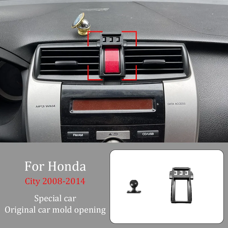 For Honda City 2008-2014  Car Infrared Induction Mobile Phone Wireless Charging Bracket DIY Custom Pattern Navigation Bracket