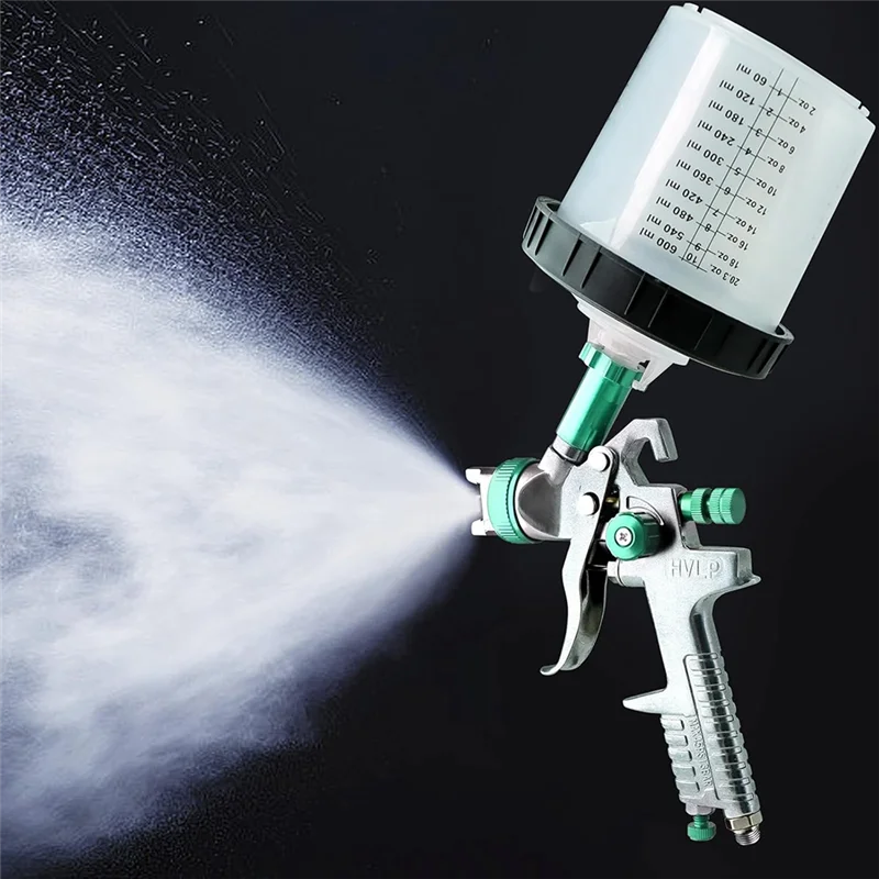 

Классический распылитель краски с чашкой для смешивания краски, набор краскопителей содержит насадки 1,4 1,7 2,0 мм, 10 одноразовых стаканчиков емкостью 600 мл