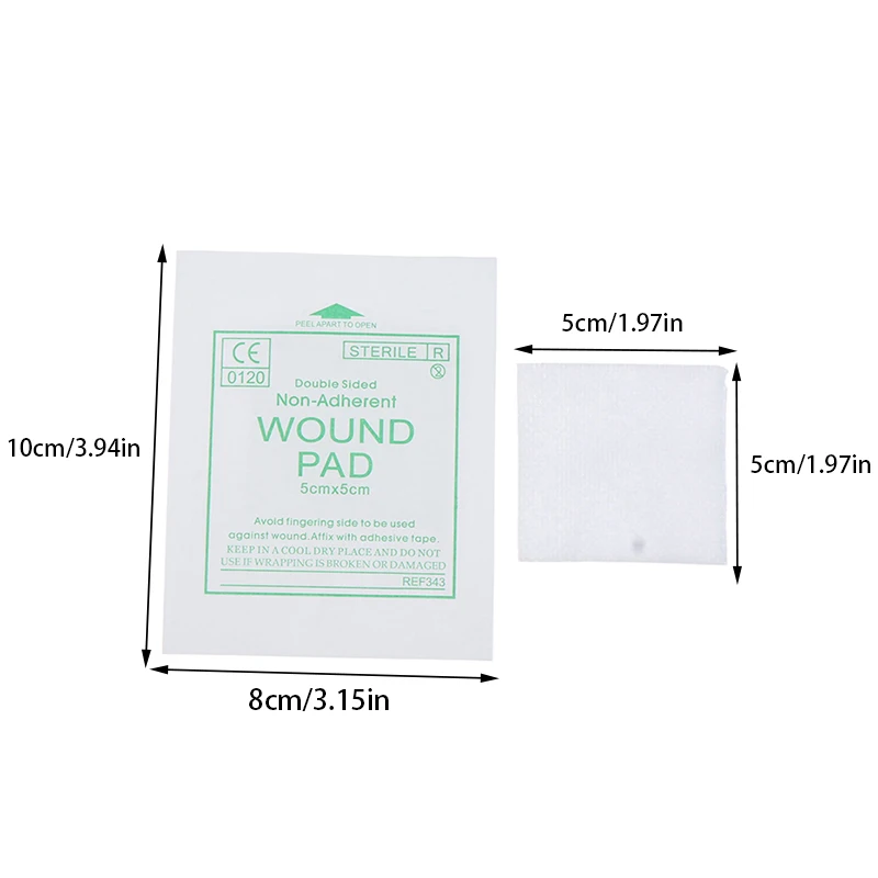 10Pcs Gauze Pad First Aid Waterproof Wound Dressing Absorbent Gauze Sponge Sterile Medical Gauze Pad Wound Care Supplies