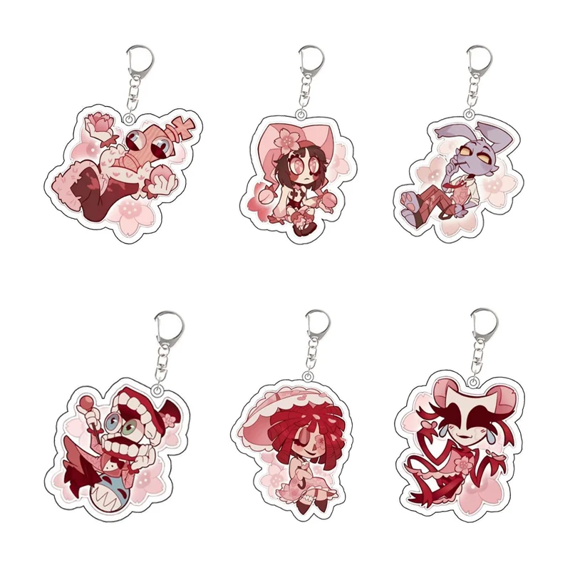 Cute Cartoon Anime Figure Photo Keychain Sakura Waterproof Acrylic Keychains Jewelry Amusing Animelover Manga Game Fans Gifts