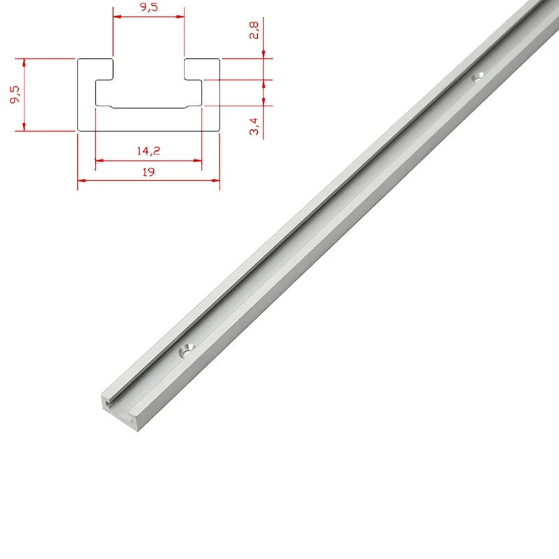 Imagem -04 - Liga de Alumínio T-tracks Slot Miter t Track Jig Miter Bar Slider Tabela Saw Router Tabela T-slot Faça Você Mesmo Woodworking Tool 19 Tipos 30 45 75 tipo