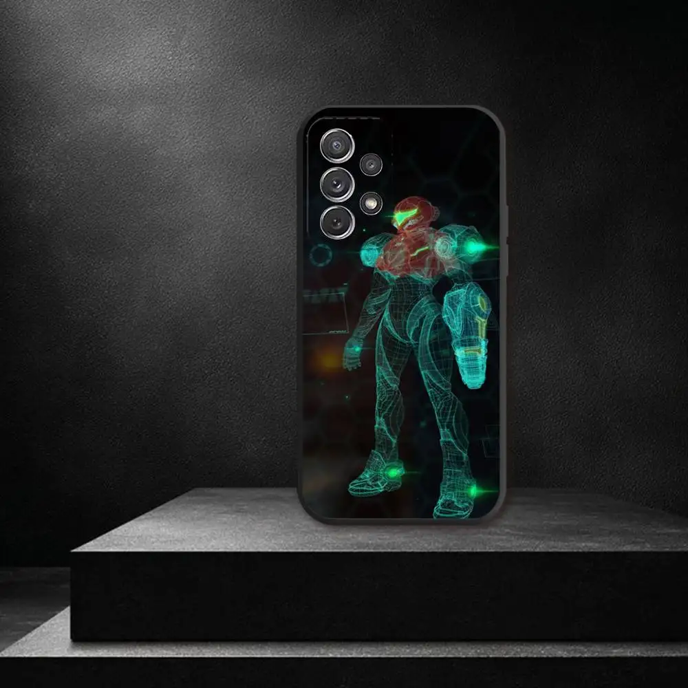 Funda de teléfono M-Metroid D-Dread para Samsung S 25,24,23,22,30,21,10,9,Ultra,Plus,Lite,FE,4,5G, funda blanda negra