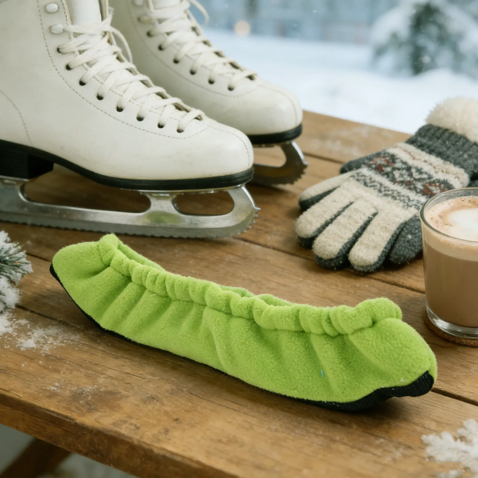 

2 шт. Защитные чехлы для лезвий коньков, эластичные флисовые накладки для юниоров, для хоккейных и фигурных коньков, спортивное оборудование для тренировок