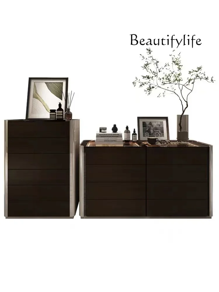 N19 Bedroom Tailstock Dressing Table Integrated Low and High Cabinet Light Luxury Italian Jewelry Atmosphere Display Cabinet