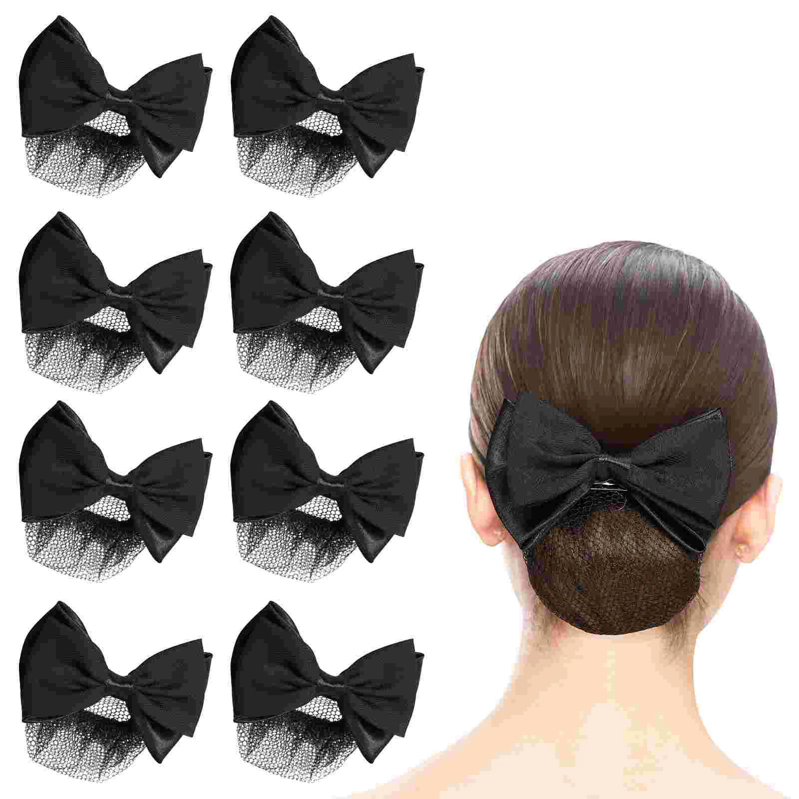 

Set of 4 Women's Hair Decorations Bows for Girl Accessories Snood Net Nets Buns