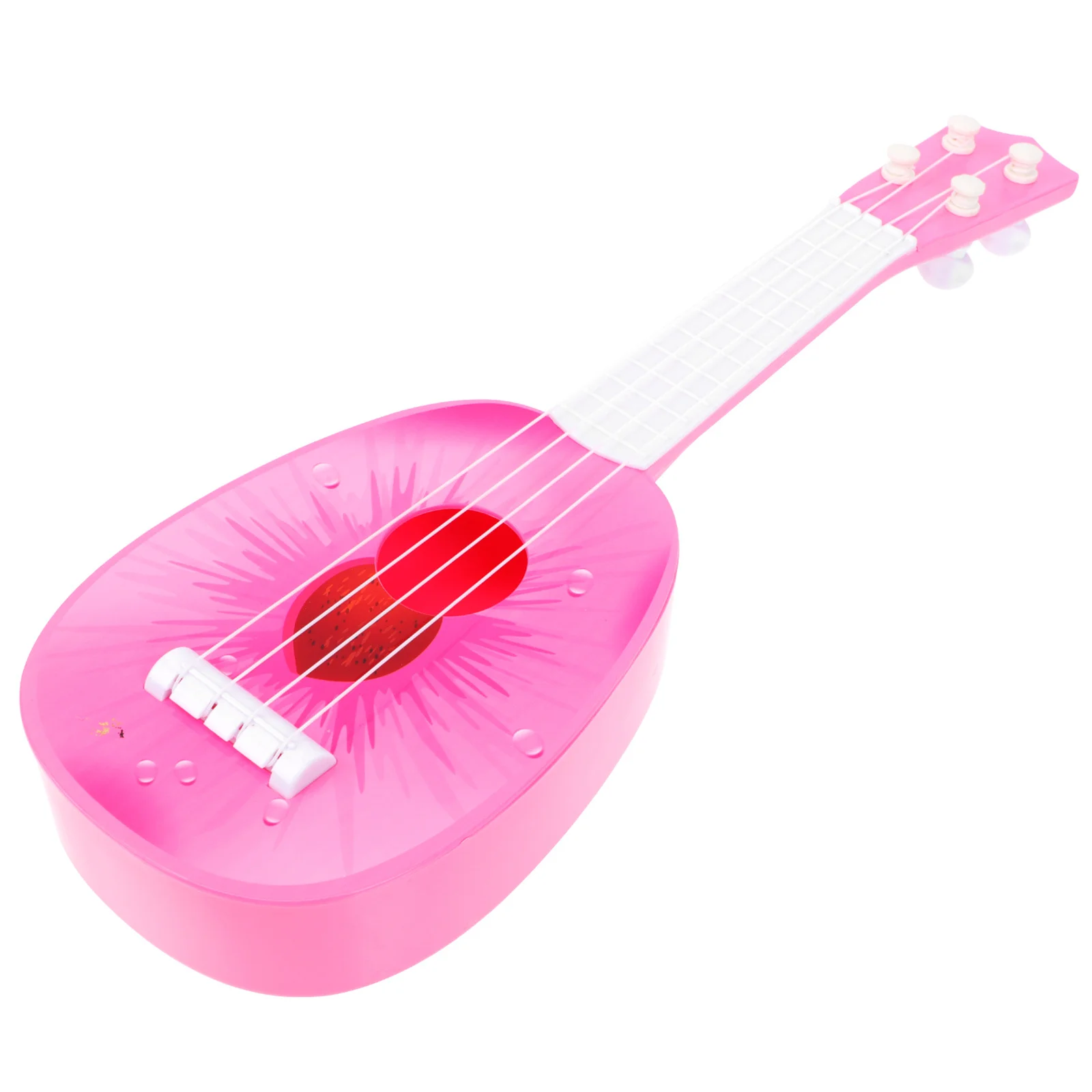 Crianças guitarra de plástico brilhante cor dos desenhos animados aprendizagem precoce ukulele instrumento musical mini guitarra brinquedo crianças ukulele brinquedo
