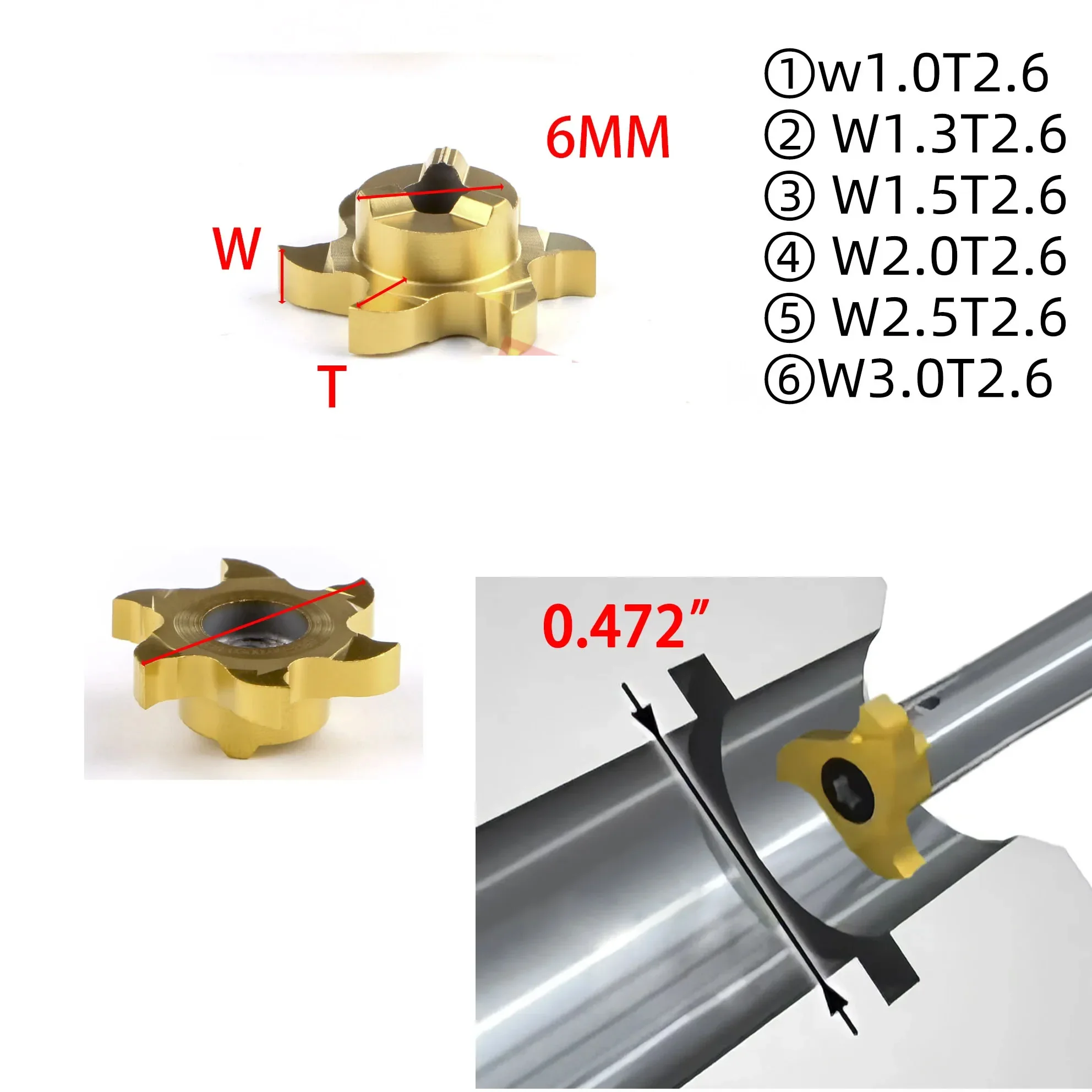 T-Slot Frezen Serie Lock De Tand Type Iscar T6 T8 Draad Draaiend Gezicht Cnc Gleufsnijder Carbide Inzetstukken