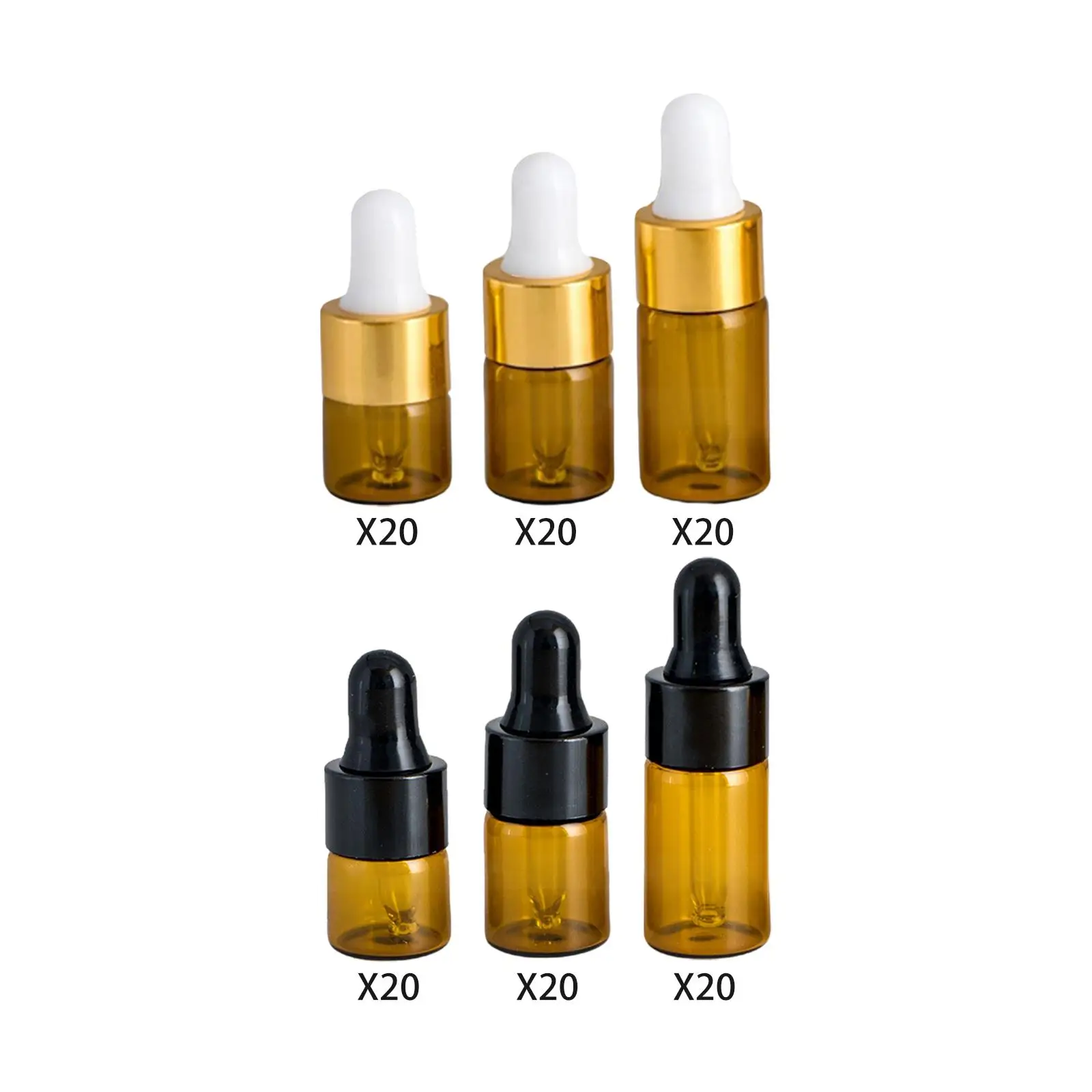 diyhomedecor_uk Small Dropper Bottles with Glass Eye Dropper for Essential Oils