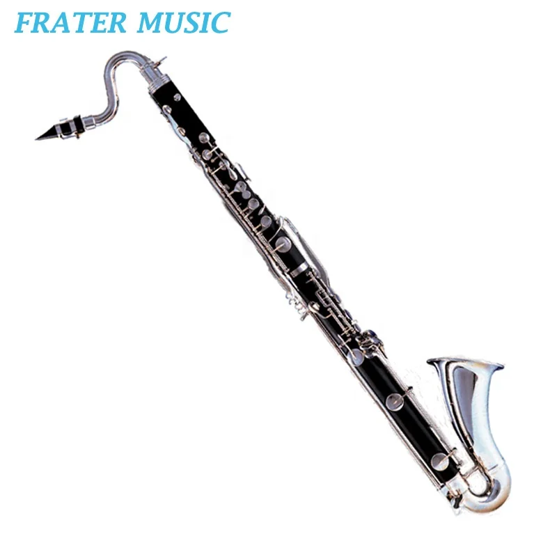 High Grade Grain Surface Bakelite Body Bb Key Bass Clarinet With Nickel Plated Bell (JCL-700)