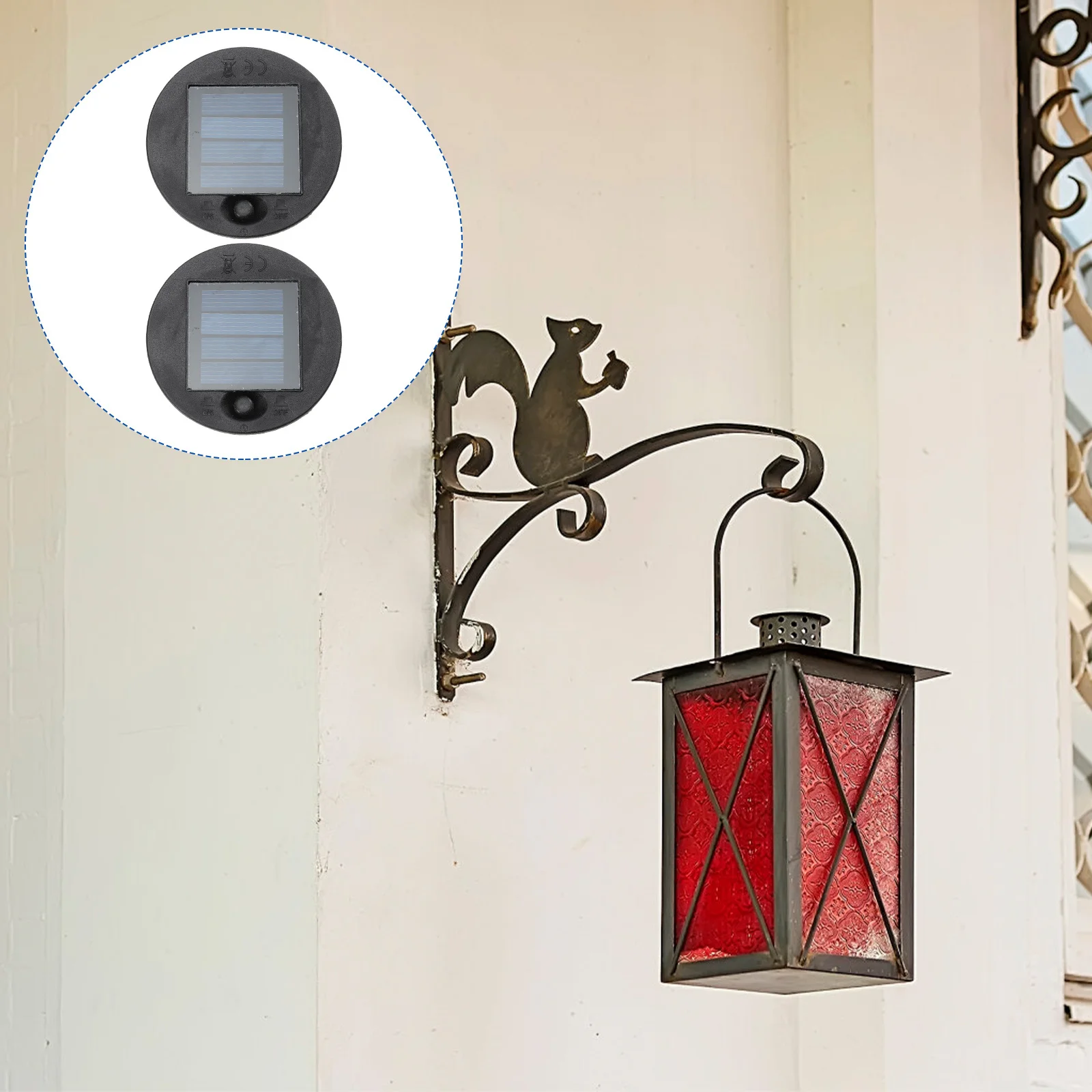 

2pcs Box Lamp Accessory Lantern Light Durable Smooth Edges Solar Case Solar Container Diy Accessory Electric Craft Diy Material