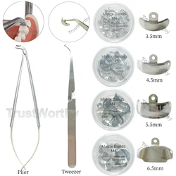 Dental Sectional Matrix 3D Matrices Hole Band Protrusions Matrice Tweezers Plier 3.5mm/4.5mm/5.5mm/6.5mm