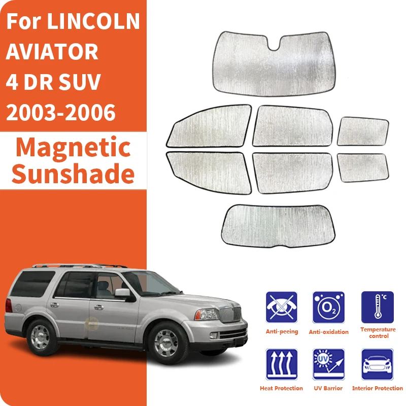 Custom Car Window Sunshade Anti-UV Car Sun Window Visors Sunshade Covers Accessories For LINCOLN AVIATOR 4 DR SUV 2003-2006