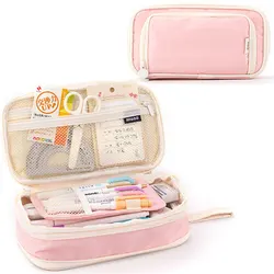 Kawaii etui 3-compartiment etui pennenbakjes terug naar schoolbenodigdheden voor meisjes studenten kinderen schattig Koreaans briefpapier