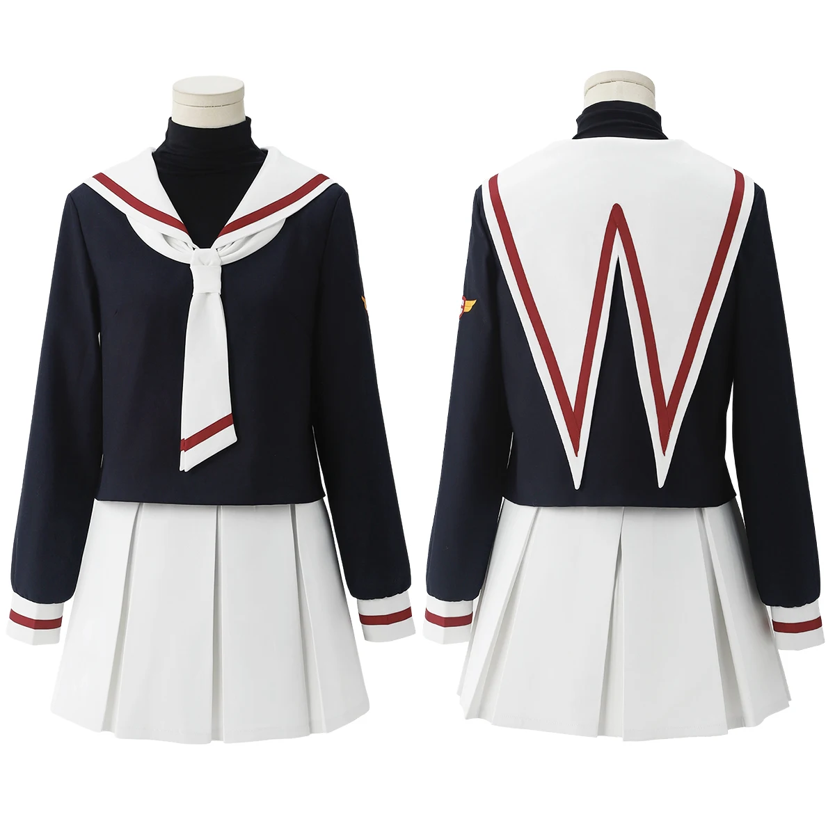 Anime Cardcaptor Sakura Kinomoto Cosplay Costume Tomoyo Daidouji Cosplay Jk School Uniform Skirt Sailor Suit Sakura Hallowmas