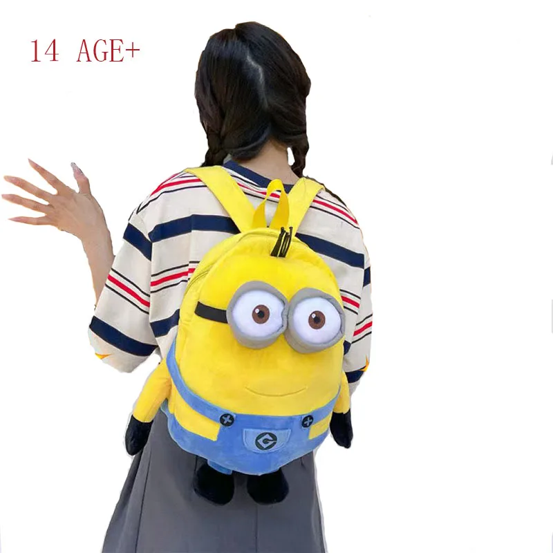 

Новый мультяшный аниме-рюкзак, кукла-миньоны, школьная сумка большого размера для мальчиков и девочек, большой вместительный студенческий рюкзак с героями мультфильмов