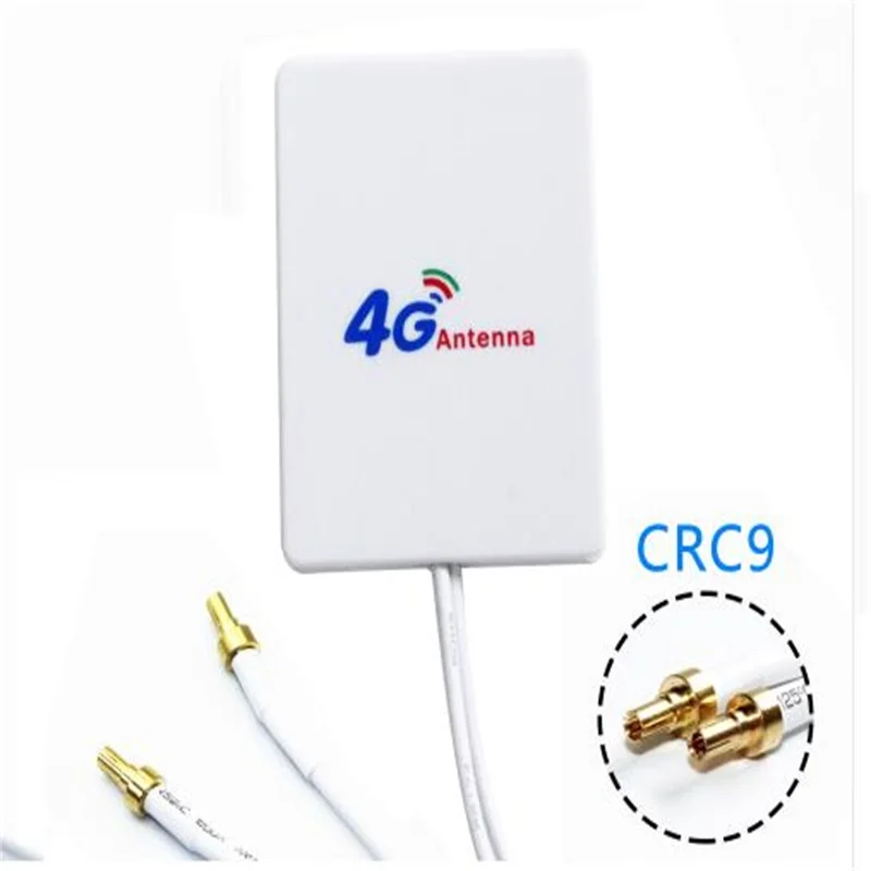 

Double CRC9 connector 4g LTE Pannel Antenna 3g 4g external Anetnna for huawei ZTE modem router with 2M cable