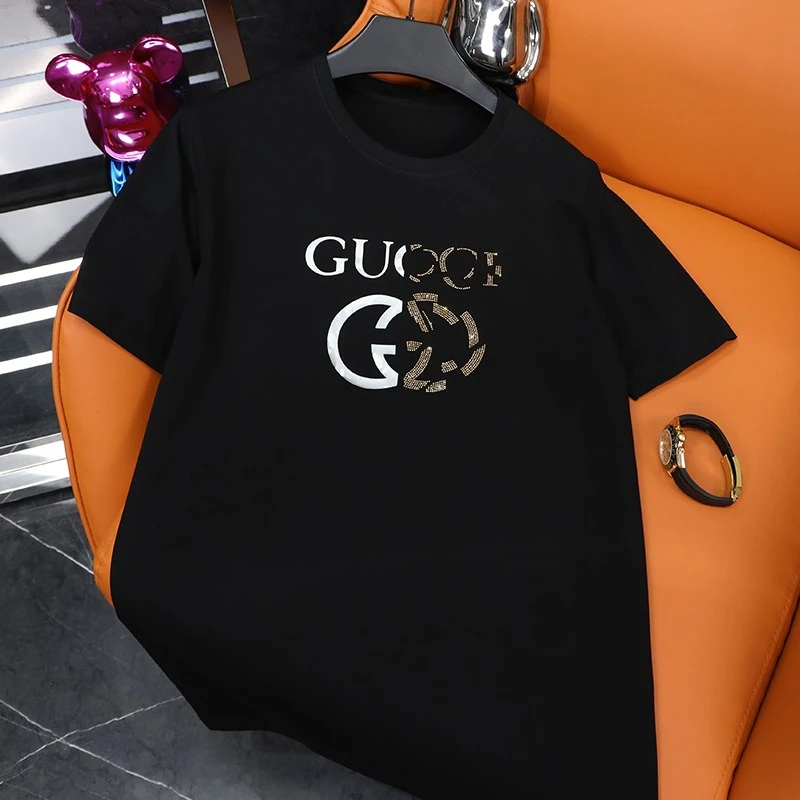 New Hot Summer Luxury Brand New Designer Print American Style Short Sleeve Premium pure Cotton Unisex T Shirt High End Fashion