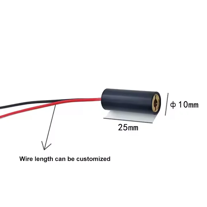 670nm 5mW Red Dot Laser Module Adjustable Spot 10x25mm Positioning Laser Head Laser Diode Module