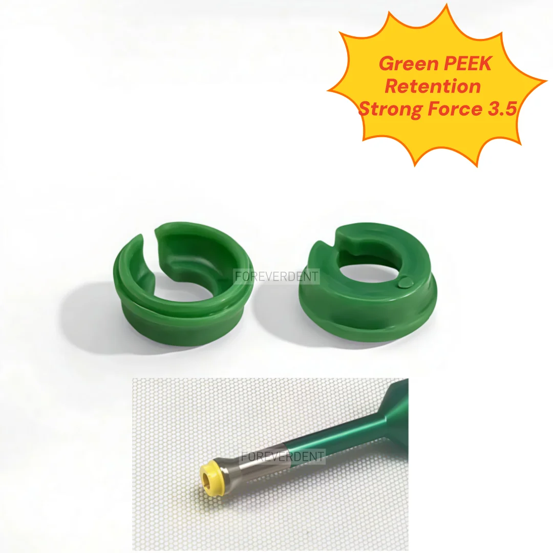 Strong Force 3.5 Retention Caps Insert Locator Mounting Tool Novaloc Type Peek Caps Kit Green