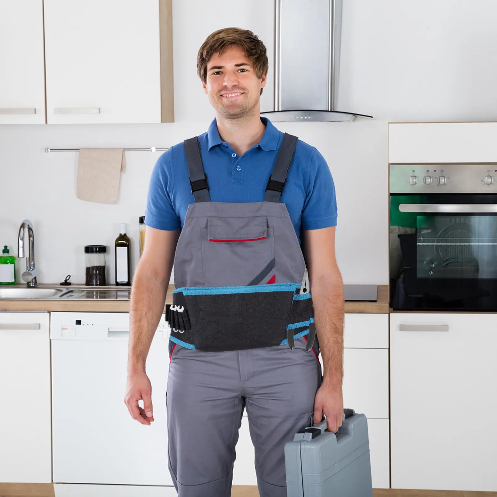 

Поясная сумка для инструментов из высококачественной оксфордской ткани, многофункциональная сумка для инструментов электрика, плотника, сантехника, универсального рабочего, для хранения инструментов