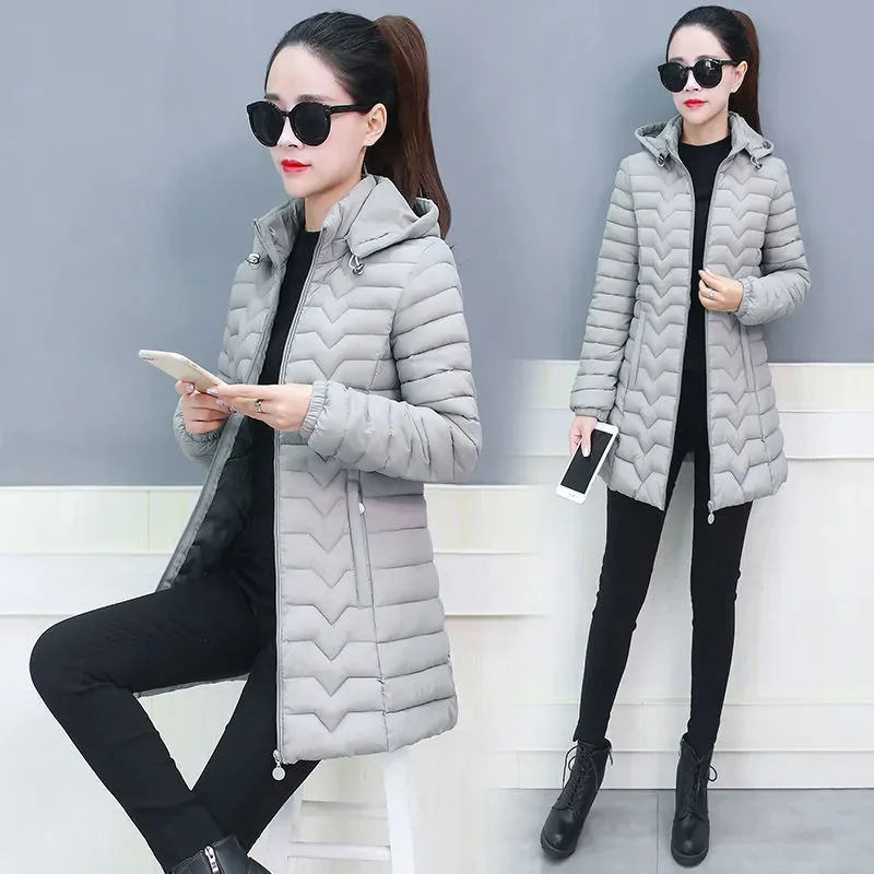 Women\'s Winter Jacket 2024 New Long Parkas Thick Warm Snow Coats Female Hooded Cotton Padded Parka Jacket for Woman Coat