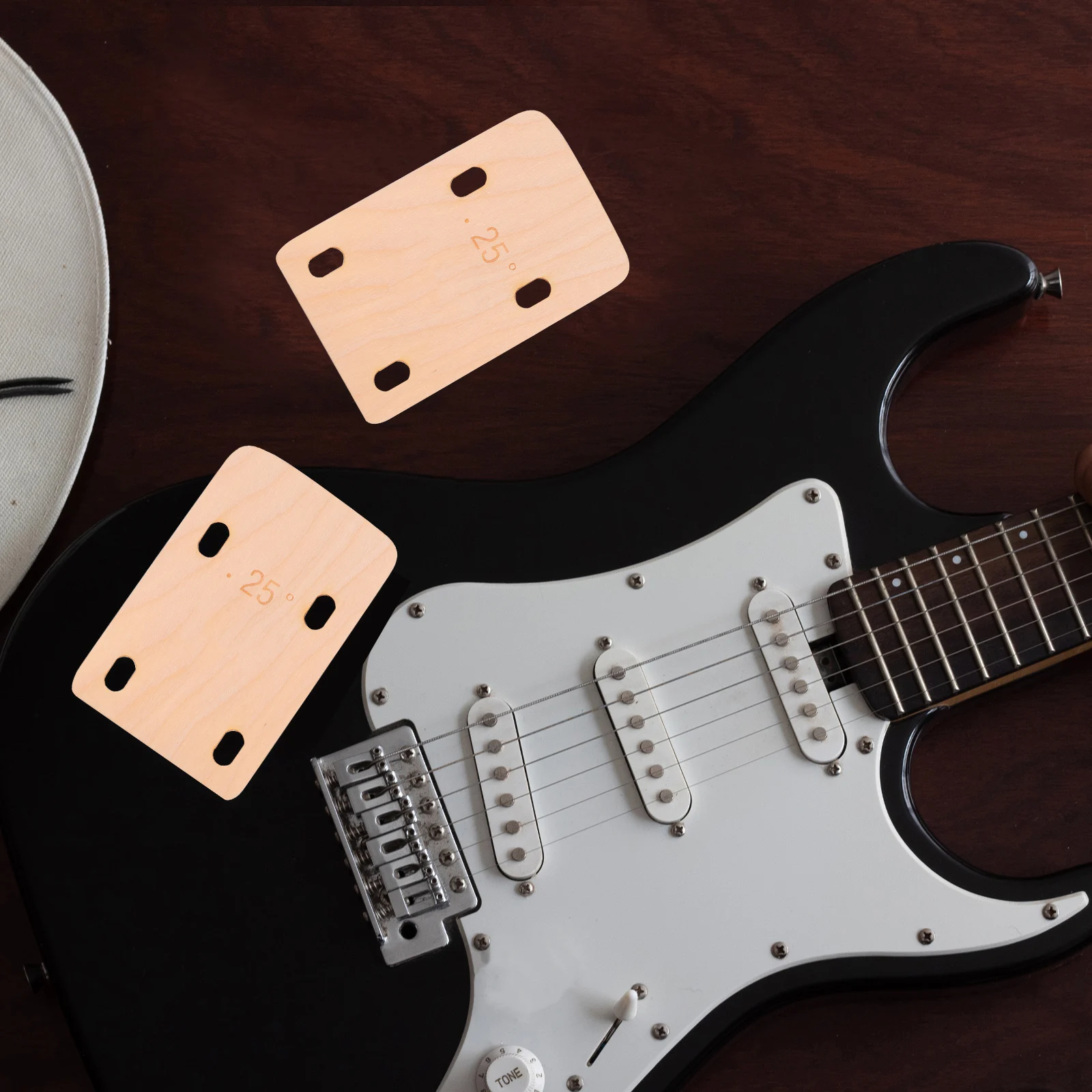 

3 Pcs Bass Spacer Shims Wooden Maple Veneer 0.25 0.5 1mm Electric Guitar Head Plates Accessories Luthiers Supplies Gifts Guitar