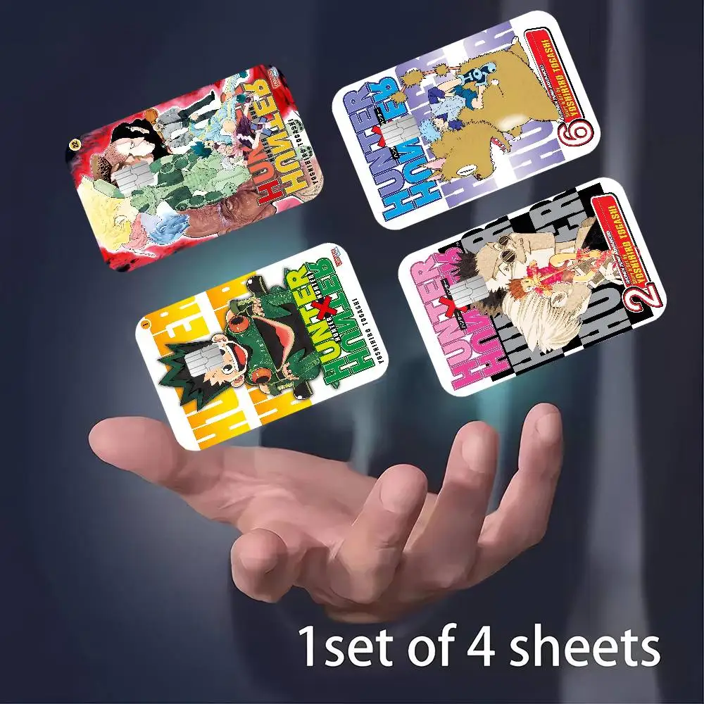Hunter X Hunter Anime Aufkleber zum Aufbringen oder Aufbewahren, Lustiger Ultradünner Nicht-Verblassender Aufkleber-Skin für Debit- und Kreditkarten