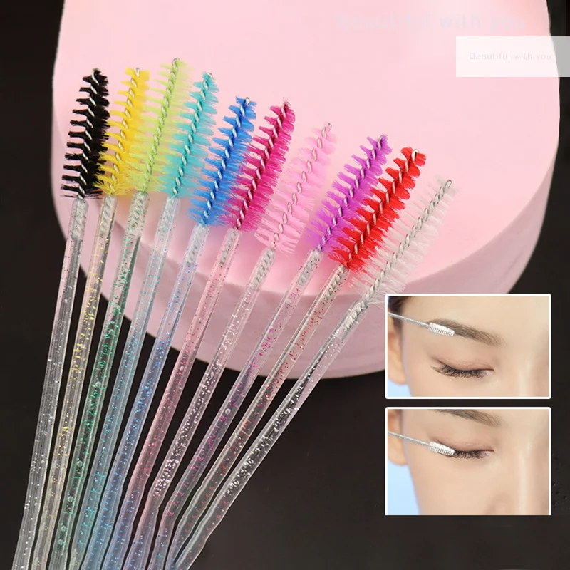 

50 Pieces For Sale Eyelash Brushes Eyelashes Extension Tools Eyebrow Brush Mascara Wands Applicator Spoolers Eye Lash Cosmetic