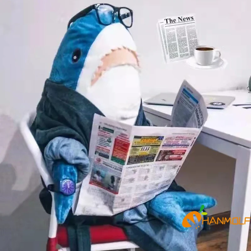 

15~140cm Cosplay Shark Doll Plush Toy Underwater Scary Animal Plushie Peluche Stuffed Fluffy Sleeping Friend Leg Pillow Gift