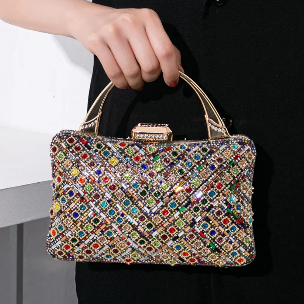 2025 New Dinner Retro Banquet Tote Bag High-end Diamond-encrusted Women's Bag Purses and Handbags Cartera De Fiesta 보테가베네타 클러치백