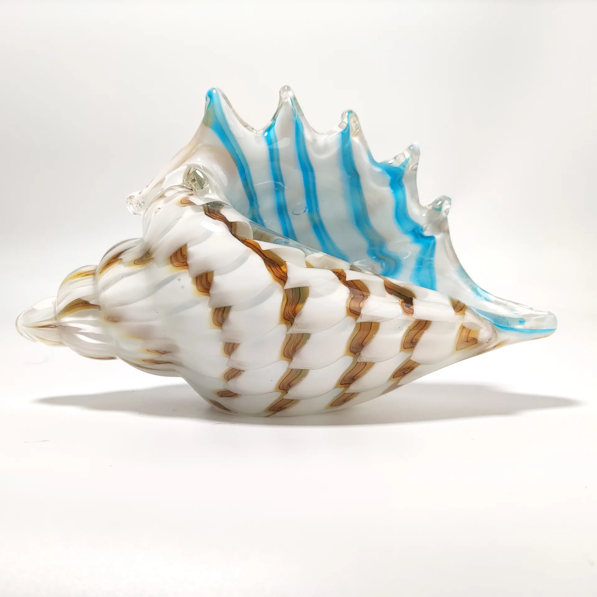 Hand Blown Glass Conch Figurines Ornament,Sea Animal Ornament for Home Decor,Sea Animals Collection Birthday Gift,Glass Seashell