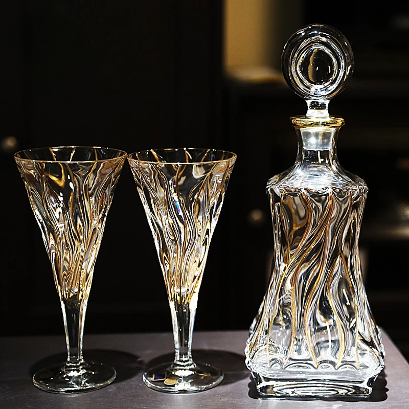 Champagne Flute Pair - Crystal Red Wine Glasses Set of