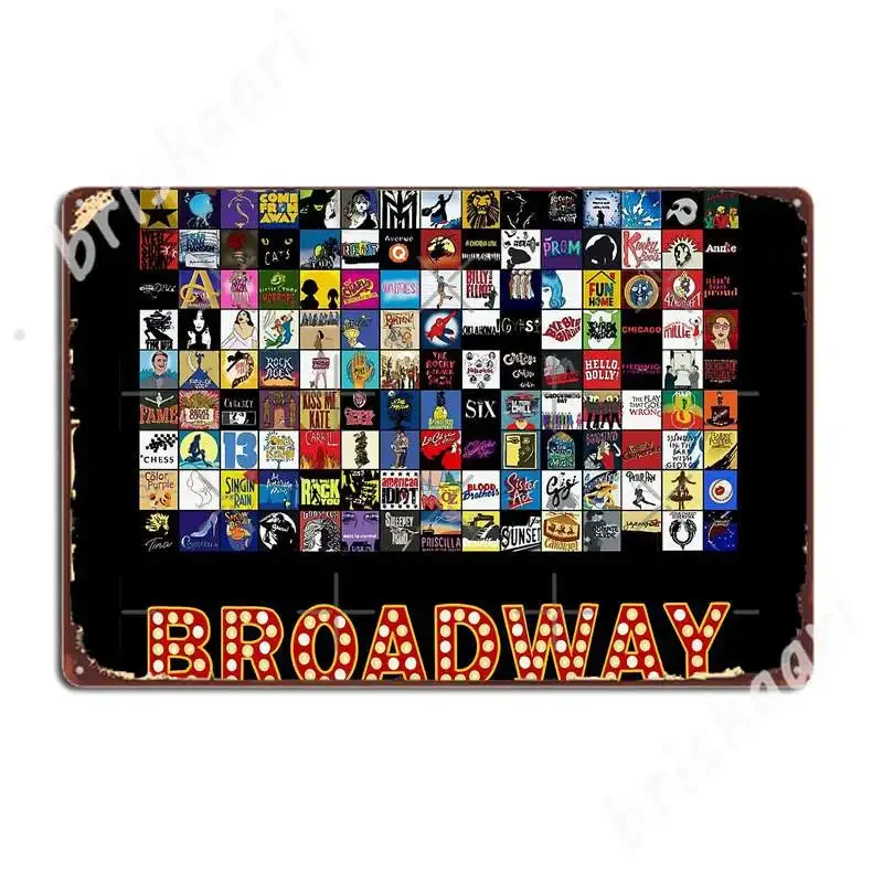 Broadway Musical Theatre Logos - Hand Drawn Metal Signs Wall Cave Home Classic Painting Décor Tin sign Posters