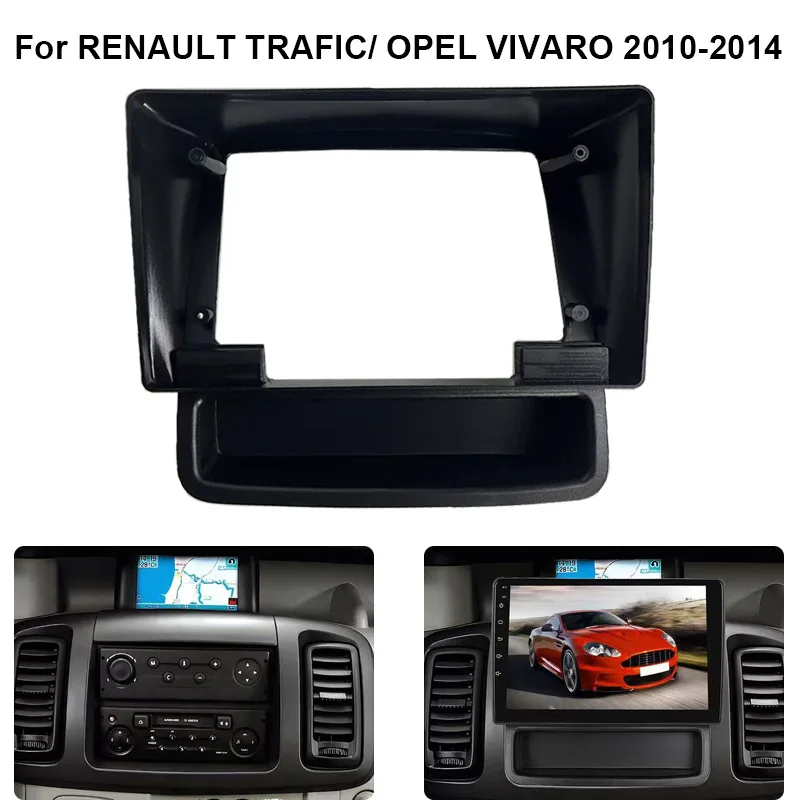 Car Radio Frame Kit For Renault Trafic/NISSAN Primastar/Opel Vivaro 2010-2014 Auto Stereo Install Dash Panel Fascia Cable Canbus