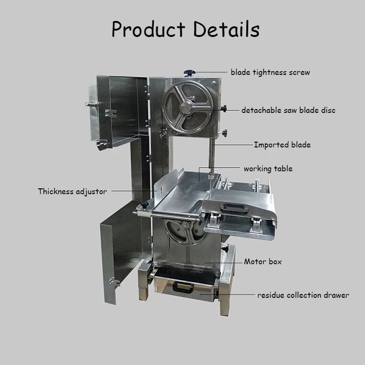 Floor Standing Butchers Electric Capital Beef Pig Fish Meat Bone Cutting Saw Machine