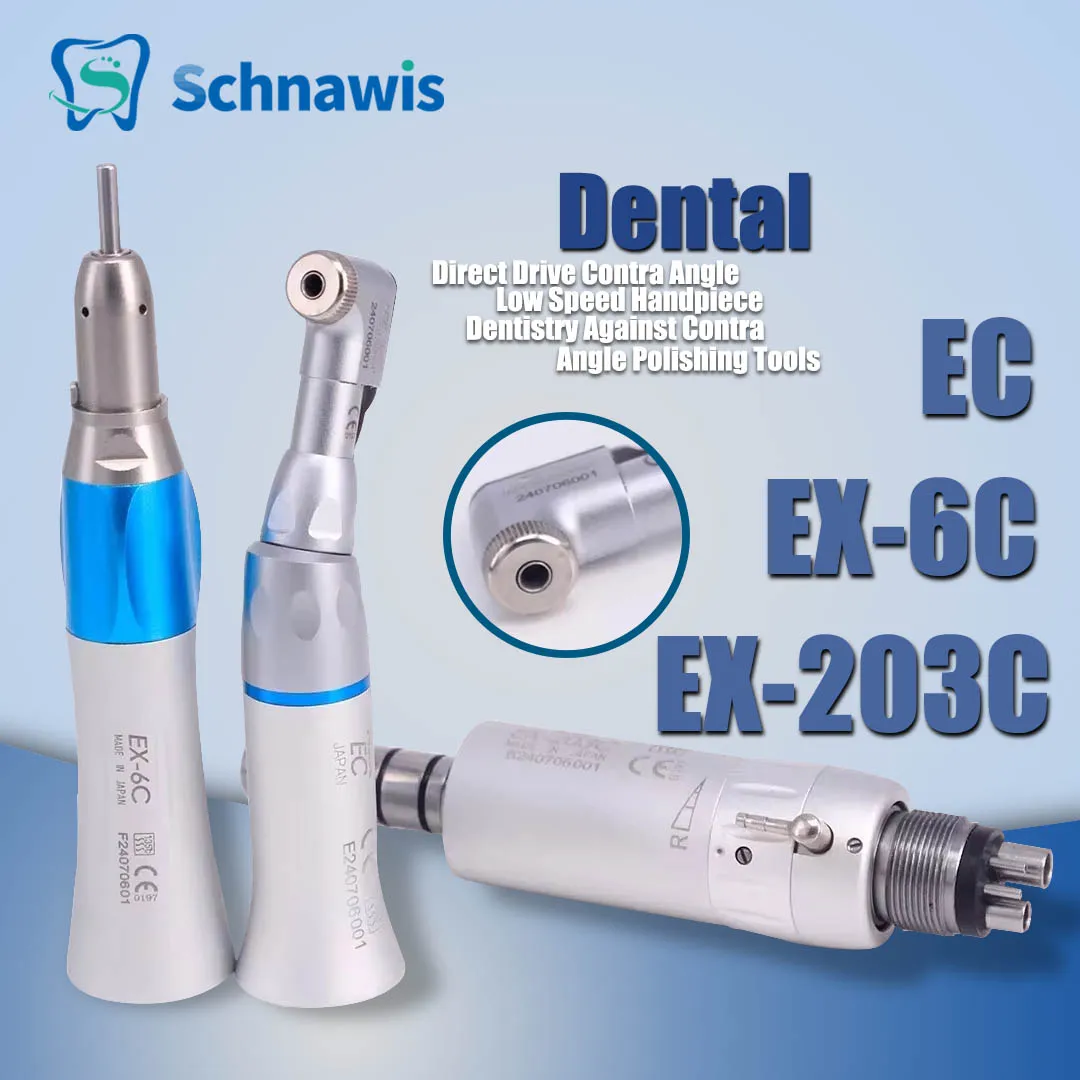 

EC EX-6CEX-203C Dental 1:1 наконечник с прямым приводом против угла низкой скорости стоматология против угла полировки инструментов