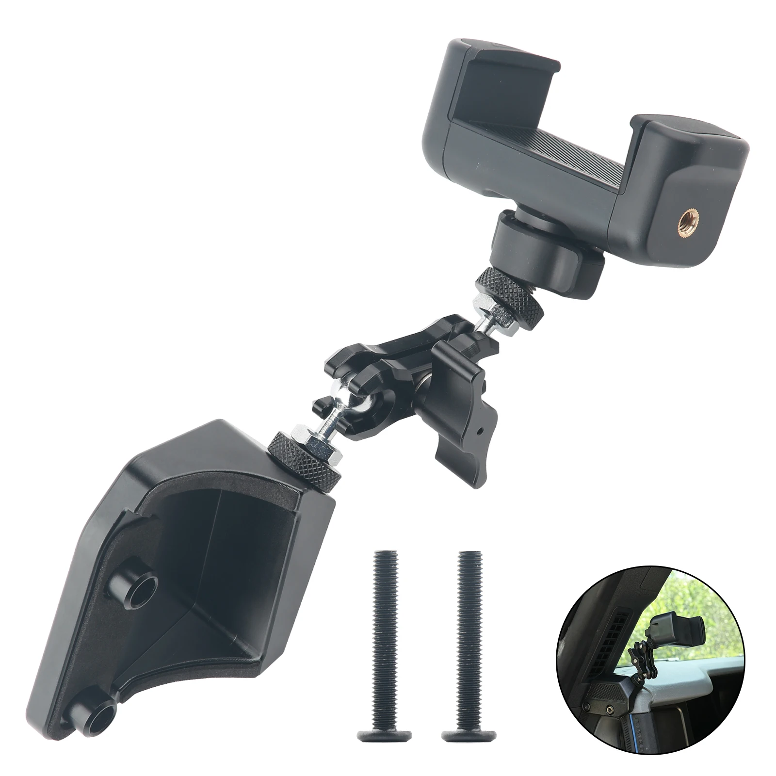 

Держатель телефона для Ford Bronco 2021 2022 2023 2024 2025, регулируемые углы 360 ° Крепление для телефона Bronco Аксессуары